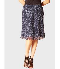 Printed Blue Skirt