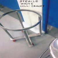 Stainless Steel Dustbin Trolley