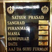 Brass Display Board