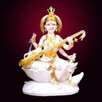 Marble Saraswati Maa Statue