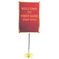 Welcome Board with Brass Single Pole 01
