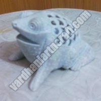 Soft Stone Undercut Frog Sculpture