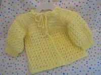 Yellow Crochet Baby Sweater