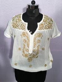 chikan embroidered tops