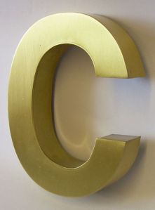 3d Brass Letter Signboard