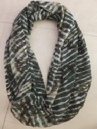Polyester Butterfly Printed Infinity Scarf