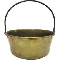 antique brass pot