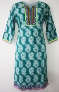 Cotton Cambric Jaipuri Printed  Kurti