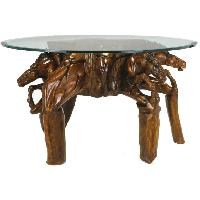 carved wooden table