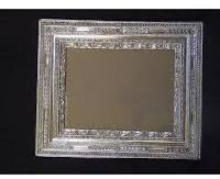 white metal photo frame