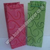Handmade Paper Wine Bottle Bags