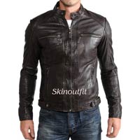 Mens Motorcycle Riding Leather Jacket