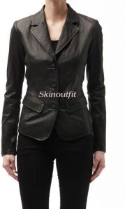 Women Leather Blazer