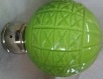 Square Cut Glass Green Curtain Rod Balls