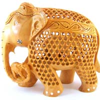 Wooden Jali Elephant