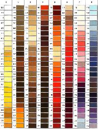 color shade card