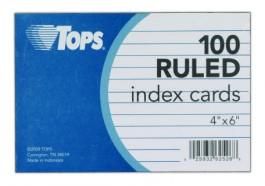 Ruled Index Card