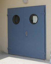 Acoustic metal door