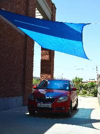 CAR PARKING SUN SHADE SAIL - RETAIL PACKAGING - ROPES INCLUDED