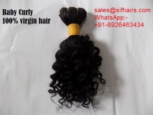 baby curly virgin weft