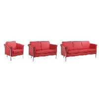 Elegant Red Office Sofa