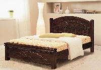 wood double beds