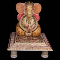 Marble Double Chowki Ganesh