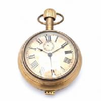 Antiqued Brass Alarm Clock
