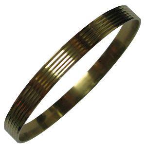 Brass Line Pattern Bangle - A4409