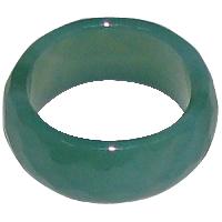 Green Onyx Chalcedony Natural Gemstone Round Finger Ring