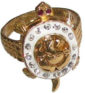 light weight tortoise ganapathi ring A4462