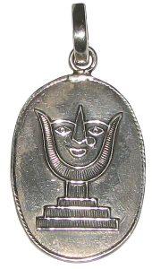 Lakshmi Vishnu Namam Antique Silver Pendnat - A4454