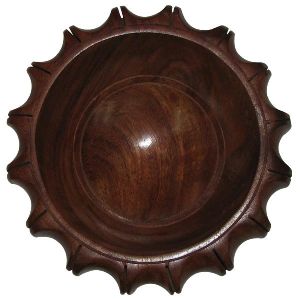 Sun Shape Wooden Bowl - A4414