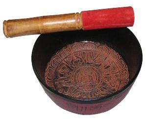 Tibetan Singing Bowl Buddhist Design Singing Bowl - A4439