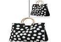 Black & White Fancy Ladies Jute Bag