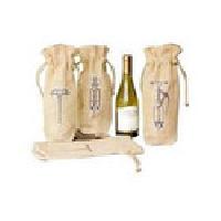 Jute One Bottle Wine Bags