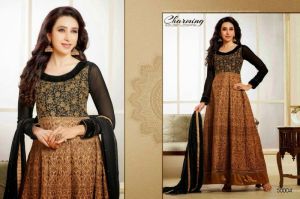 Semi-Stitched Floor Length Anarkali Suit