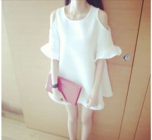 Pink Linen Regular Wear Women Dress