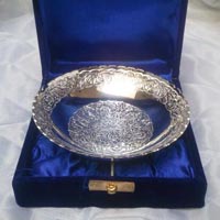 Brass Bowl Pattidar Silver Plated