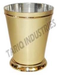 BRASS JULEP CUP 11 OZ SMOOTH TWO TONE