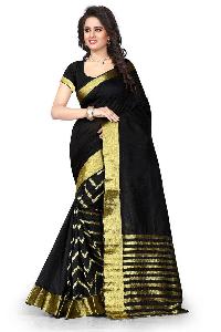 DESIGNER BLACK SILK SAREE