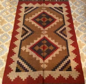 Wool Jute Kilim Rug