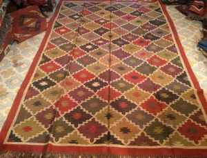 Wool Jute Kilim Room Rug