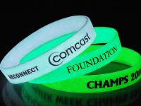 Dark PVC Silicone Wrist Bands glow