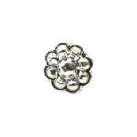 Classic design sterling silver floral nose stud