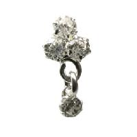 Sterling silver cz nose pin stud screw