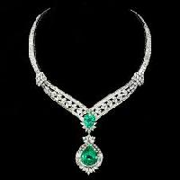 emerald gemstone brooch