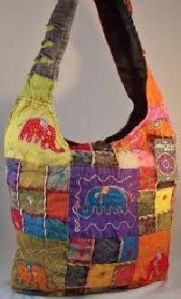 Patchwork Shoulder Hippie Peace Bag