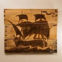 wooden painting