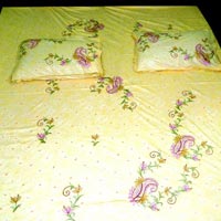 Mixed Smooth Silken Type Cloth Medium Patch Work Bed Sheet